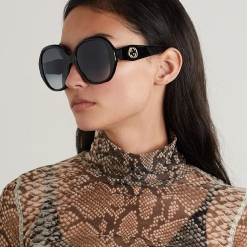 NEW GUCCI GG0796S 001 NEW WOMEN’S OVERSIZED SUNGLASSES GUCCI - Picture 2 of 14